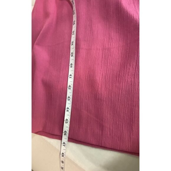 Teddi Pink Maxi Dress Women's Size PS Gauzy Crepe Fabric Needlepoint Design NWT - Picture 9 of 11